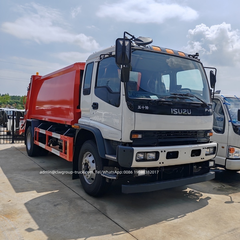 Isuzu FVR mobile trash compactor garbage truck for sale,Chengli Special Automobile Co.,Ltd,Isuzu rear loader container bin lifter compressor garbage truck