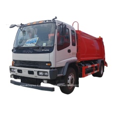 Isuzu FVR mobile trash compactor garbage truck for sale,Chengli Special Automobile Co.,Ltd,Isuzu rear loader container bin lifter compressor garbage truck