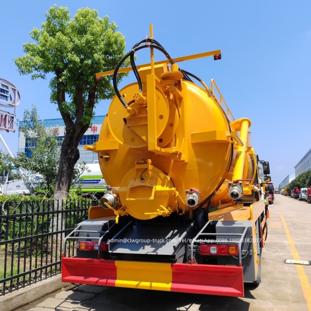 Shacman 6 wheeler 12m3 15m3 truck washing pump high pressure sewage vacuum truck,Chengli Special Automobile Co.,Ltd,Shacman 15000l sewage vacuum pressure wash liquid waste pump truck