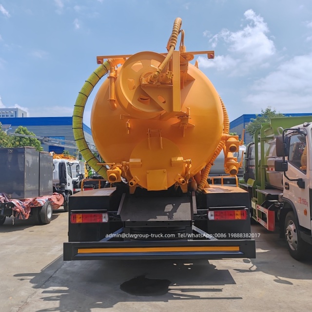 Foton 15m3 vacuum pump suction sewage truck,Chengli Special Automobile Co.,Ltd,Foton 12m3 15m3 drain combined vacuum suction and sewer jetting truck