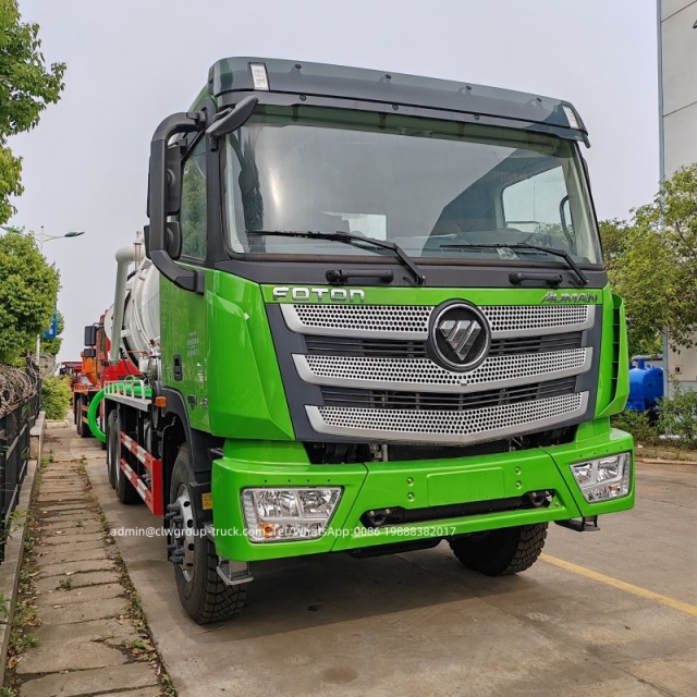 Foton 6x4 10 wheeler 20tons truck sewer and drain cleaning vacuum tanker,Chengli Special Automobile Co.,Ltd,Foton 6x4 high pressure sewer and drain cleaning sewage vacuum truck