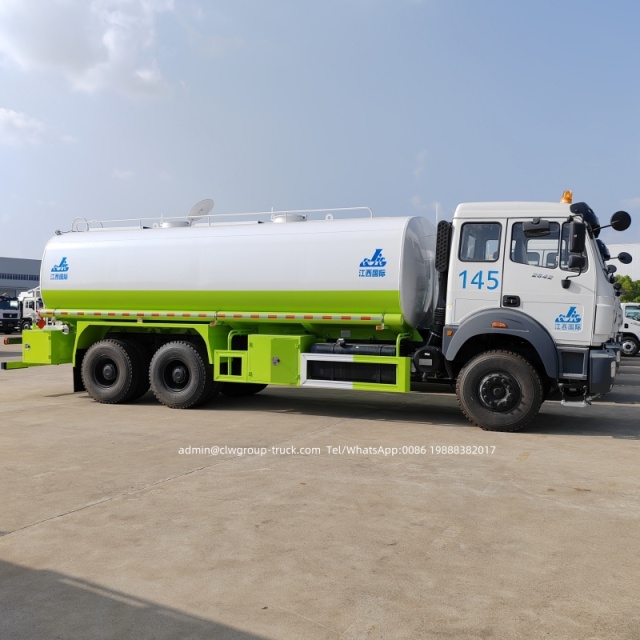 20000 liters water tank truck dimensions