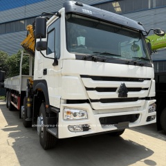 sinotruk howo 8x4 dual winch truck crane