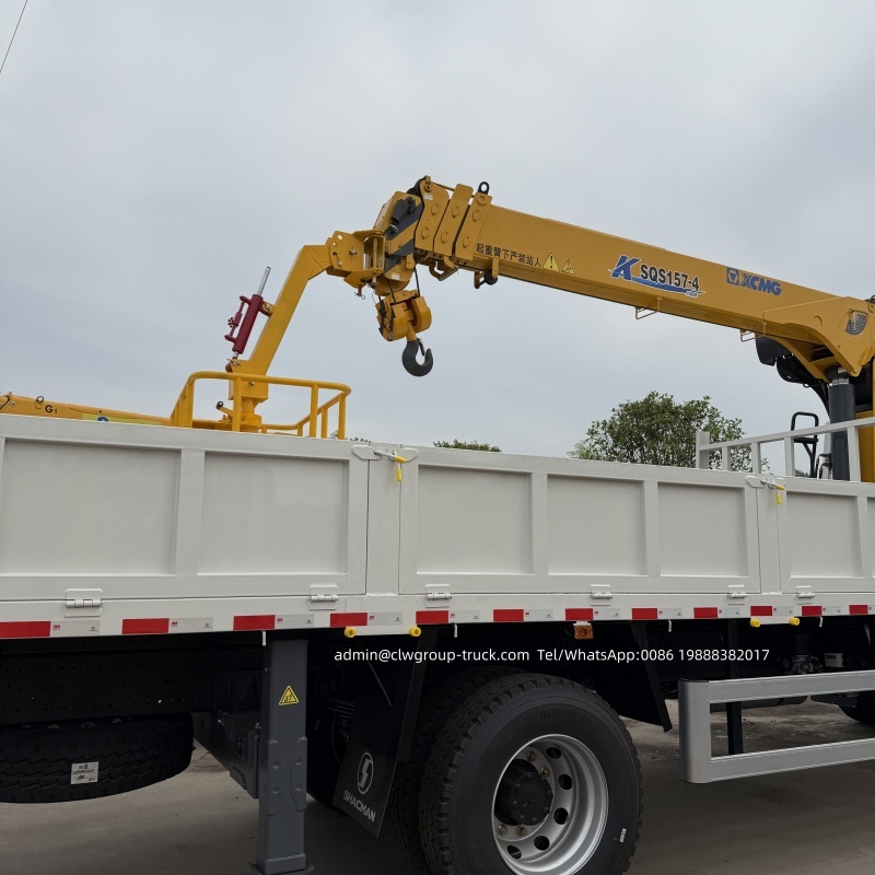 boom lift mounted on truck with bucket