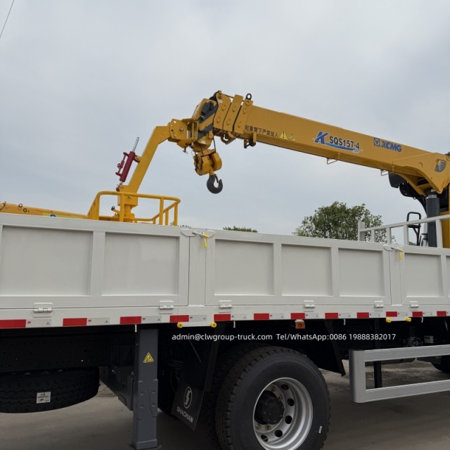 boom lift mounted on truck with bucket