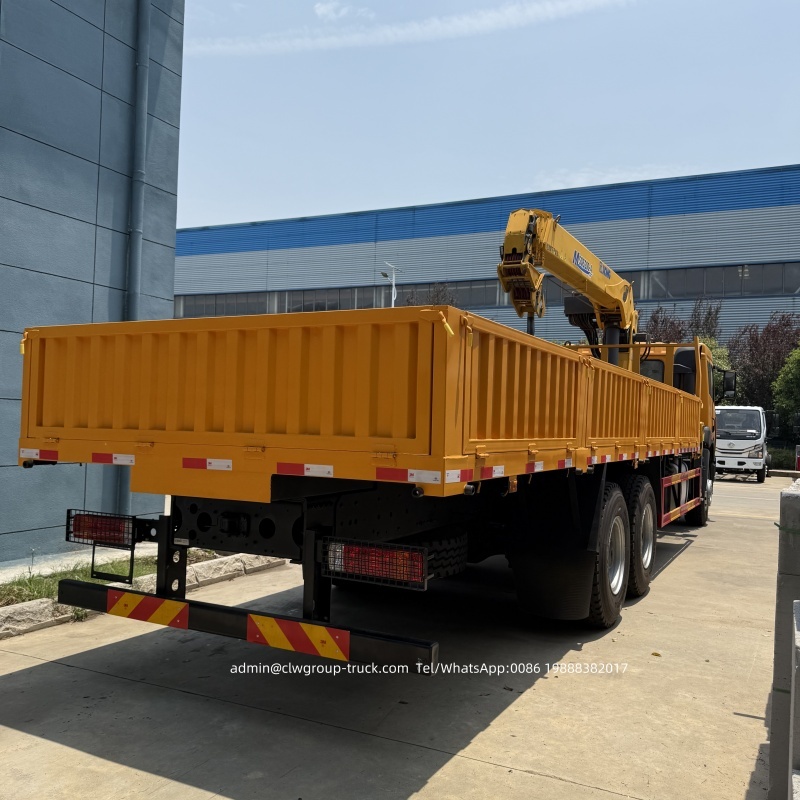 FAW 6x4 truck with light duty crane