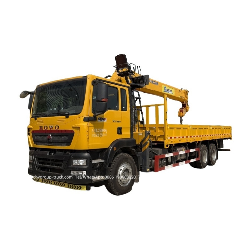 dump truk 6x4 with crane