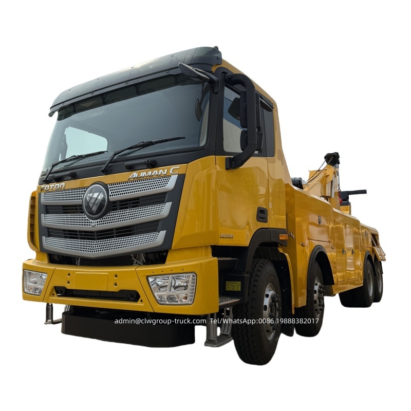 Foton 8X4 75tons rotator towing wrecker recovery truck,Chengli Special Automobile Co.,Ltd,Foton 8X4 12wheeler 50tons 70tons rotator heavy recovery wrecker truck