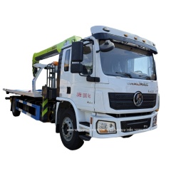 flat bed wrecker with crane