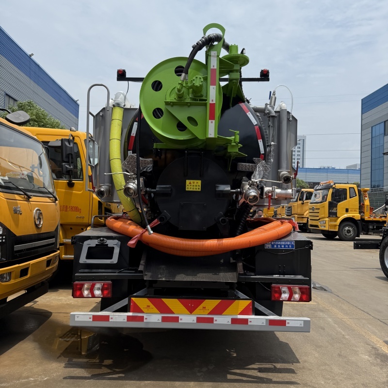 Shacman 4x2 7m3 sewage tanker 5m3 pressue clean water tanker jet vacuum suction combined cleaning truck,Chengli Special Automobile Co.,Ltd,Shacman 12tons sewer jetter water clean pressure vacuum suction truck