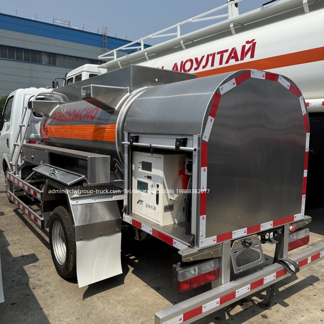Dongfeng mini gasoline aluminum alloy tanker 2000litres fuel truck with pump and dispenser,Chengli Special Automobile Co.,Ltd,Dongfeng mini gasoline aluminum alloy tanker with pump and dispenser for refueling