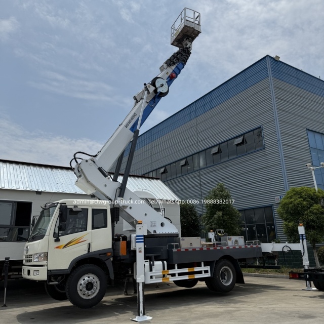 FAW 45m telescopic aerial work platform insulated bucket truck for sale,Chengli Special Automobile Co.,Ltd,FAW 4X2 telescopic boom hydraulic lift aerial bucket manlift truck for sale
