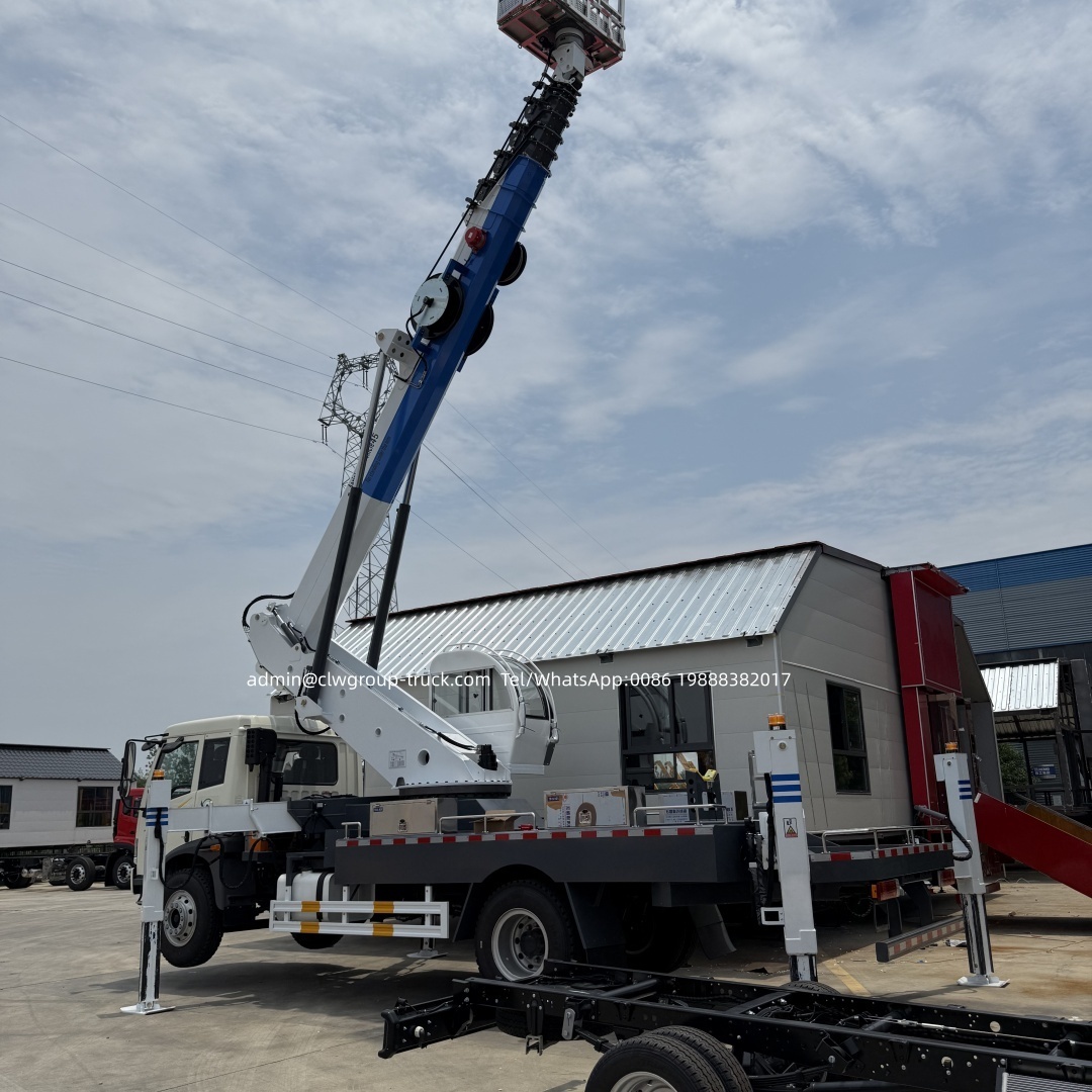 FAW 45m telescopic aerial work platform insulated bucket truck for sale,Chengli Special Automobile Co.,Ltd,FAW 4X2 telescopic boom hydraulic lift aerial bucket manlift truck for sale