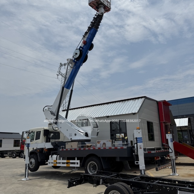 FAW 45m telescopic aerial work platform insulated bucket truck for sale,Chengli Special Automobile Co.,Ltd,FAW 4X2 telescopic boom hydraulic lift aerial bucket manlift truck for sale