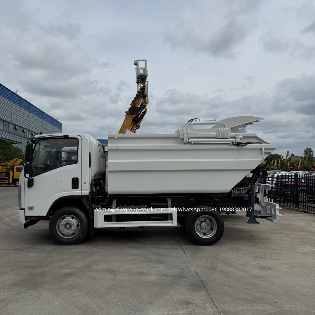 Isuzu 7cubic meters leak free high-level self loading and unloading garbage truck,Chengli Special Automobile Co.,Ltd,Isuzu 7cubic meters leak free high-level self loading and unloading garbage truck