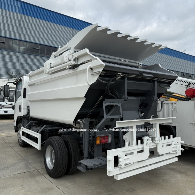 Isuzu 7cubic meters leak free high-level self loading and unloading garbage truck,Chengli Special Automobile Co.,Ltd,Isuzu 7cubic meters leak free high-level self loading and unloading garbage truck