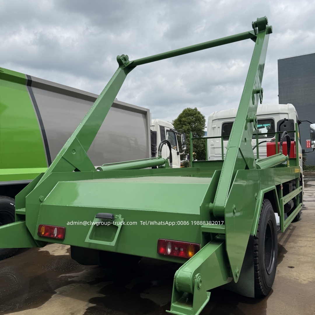 Dongfeng 10m3 capacity 8tons skip loder lorry dumper swing arm garbage truck,Chengli Special Automobile Co.,Ltd,Dongfeng 10 cubic meters skip loader dumper swing arm container grabage truck