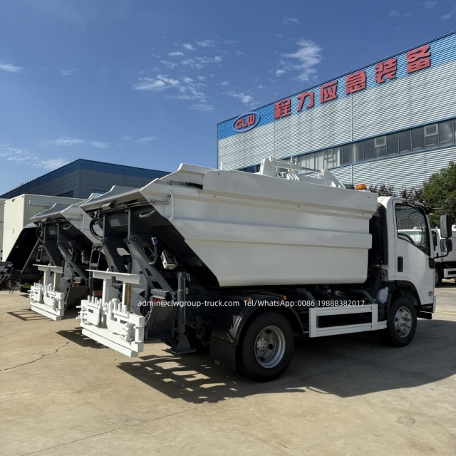 Isuzu 7cubic meters leak free high-level self loading and unloading garbage truck,Chengli Special Automobile Co.,Ltd,Isuzu 7cubic meters leak free high-level self loading and unloading garbage truck