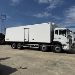Dongfeng 8X4 12 wheeler 30tons 26ft refrigerated truck body manufacturers truck with liftgate for sale,Chengli Special Automobile Co.,Ltd,Dongfeng  30tons 9.5m refrigerated body cold plate freezer truck with liftgate