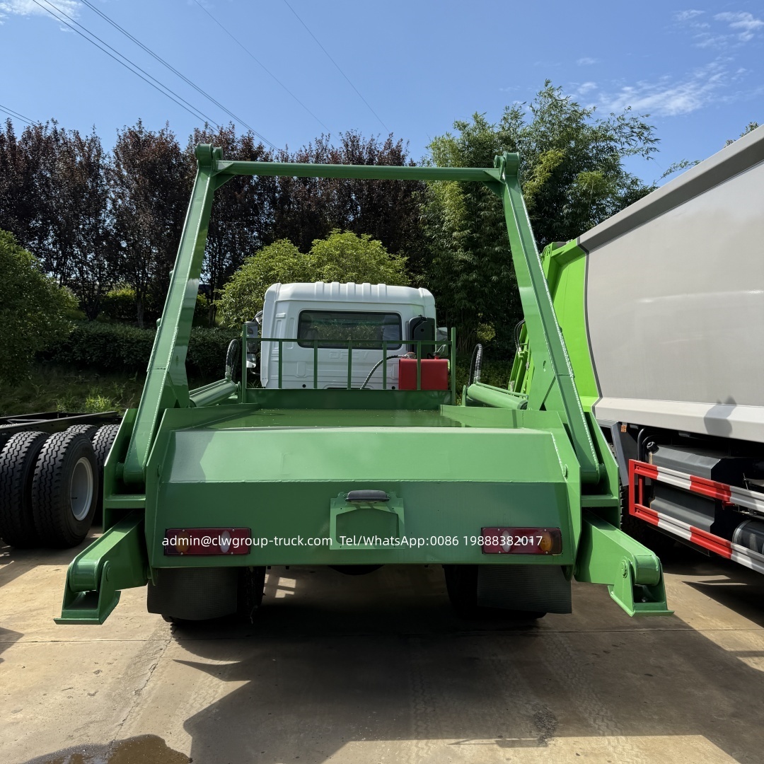 Dongfeng 10m3 capacity 8tons skip loder lorry dumper swing arm garbage truck,Chengli Special Automobile Co.,Ltd,Dongfeng 10 cubic meters skip loader dumper swing arm container grabage truck