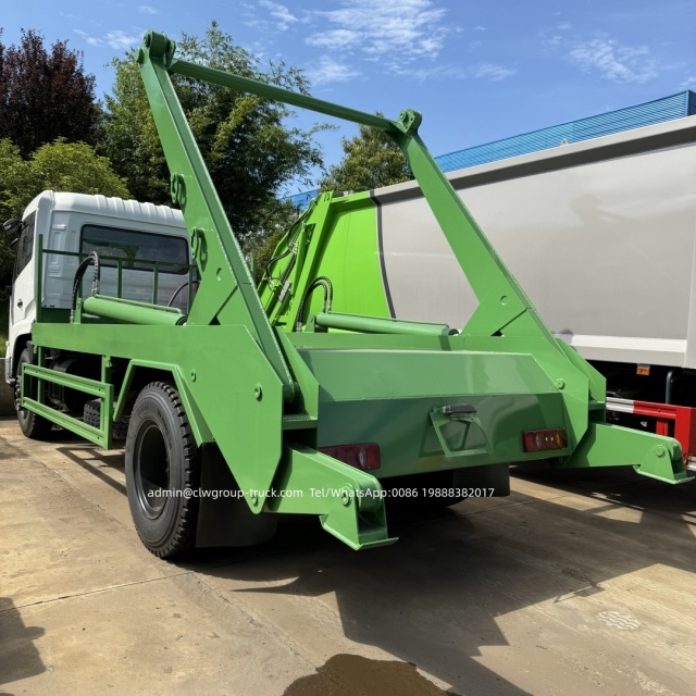 Dongfeng 10m3 capacity 8tons skip loder lorry dumper swing arm garbage truck,Chengli Special Automobile Co.,Ltd,Dongfeng 10 cubic meters skip loader dumper swing arm container grabage truck