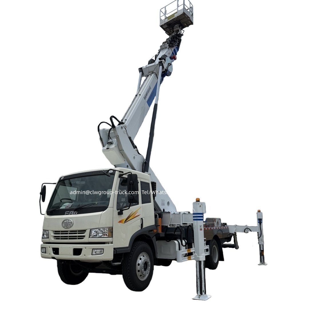 FAW 45m telescopic aerial work platform insulated bucket truck for sale,Chengli Special Automobile Co.,Ltd,FAW 4X2 telescopic boom hydraulic lift aerial bucket manlift truck for sale