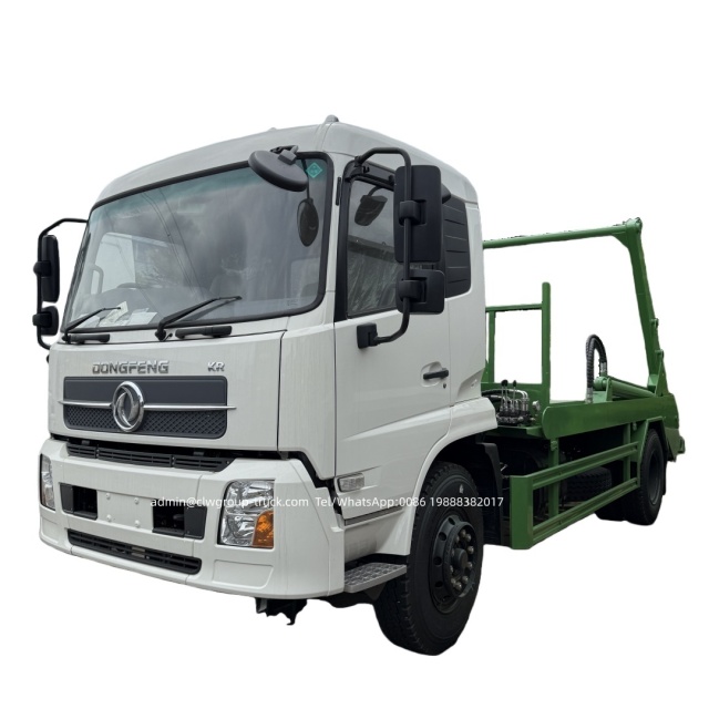 Dongfeng 10m3 capacity 8tons skip loder lorry dumper swing arm garbage truck,Chengli Special Automobile Co.,Ltd,Dongfeng 10 cubic meters skip loader dumper swing arm container grabage truck