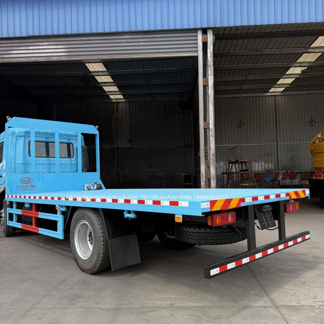 Dongfeng with yuchai engine 220hp 20ft container flatbed truck,Chengli Special Automobile Co.,Ltd,Dongfeng 4x2 10tons 20ft flat bed lorry container low bed tow truck for sale
