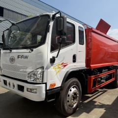 FAW 7cbm side loading container bucket garbage transport truck,Chengli Special Automobile Co.,Ltd,FAW 4x2 7m3 8m3 grab side loader bucket container garbage transfer truck