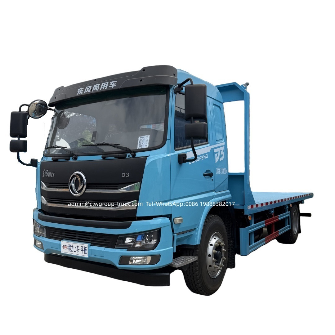 Dongfeng with yuchai engine 220hp 20ft container flatbed truck,Chengli Special Automobile Co.,Ltd,Dongfeng 4x2 10tons 20ft flat bed lorry container low bed tow truck for sale