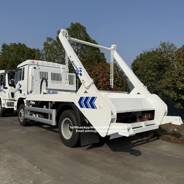 Shacman 10tons skip loader bin container swing arm garbage truck,Chengli Special Automobile Co.,Ltd,Shacman 10tons skip loader bin container swing arm garbage truck
