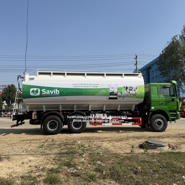 Shacman 6x4 15tons electric control grain auger livestock bulk feed delivery truck,Chengli Special Automobile Co.,Ltd,Shacman 6x4 15tons 30m3 livestock bulk feed delivery trucks for farm