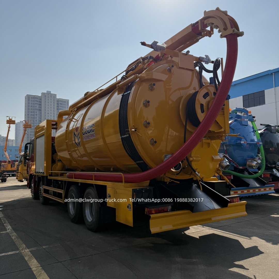 Foton 8x4 12 wheeler 30m3 35m3 vacuum cleaning and suction truck,Chengli Special Automobile Co.,Ltd,Foton 8x4 vacuum tanker pump pressure cleaning and sewage suction truck