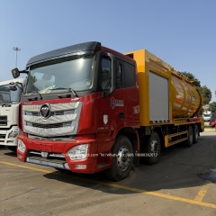 Foton 8x4 12 wheeler 30m3 35m3 vacuum cleaning and suction truck,Chengli Special Automobile Co.,Ltd,Foton 8x4 vacuum tanker pump pressure cleaning and sewage suction truck