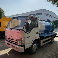 ISUZU 130hp 4000litres vacuum cleaner sewage suction truck,Chengli Special Automobile Co.,Ltd,Isuzu 4cbm drain cleaning vacuum pump sewer sucker sewage suction truck