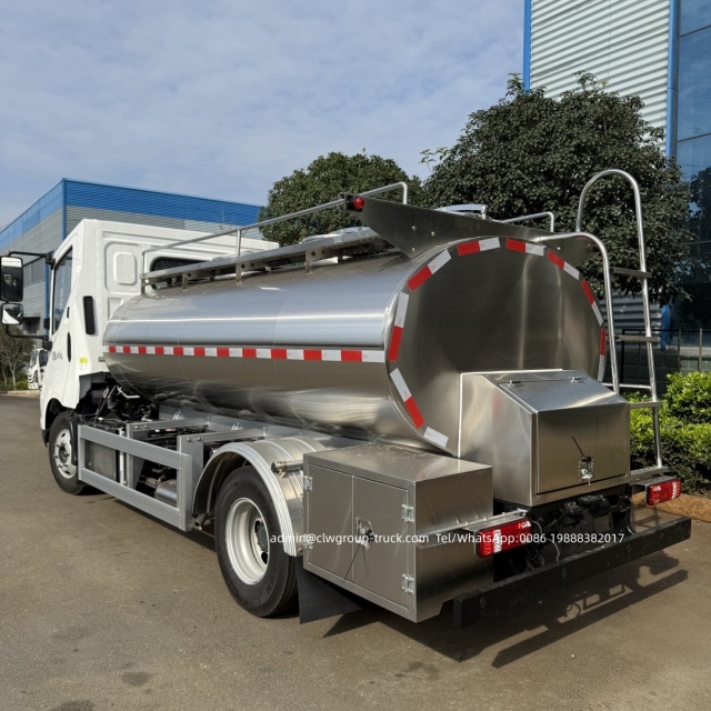 BYD 5 tons stainless steel tanker milk tank truck,Chengli Special Automobile Co.,Ltd,BYD 6 wheeler 5000litres fresh bulk milk transport devliery truck for sale