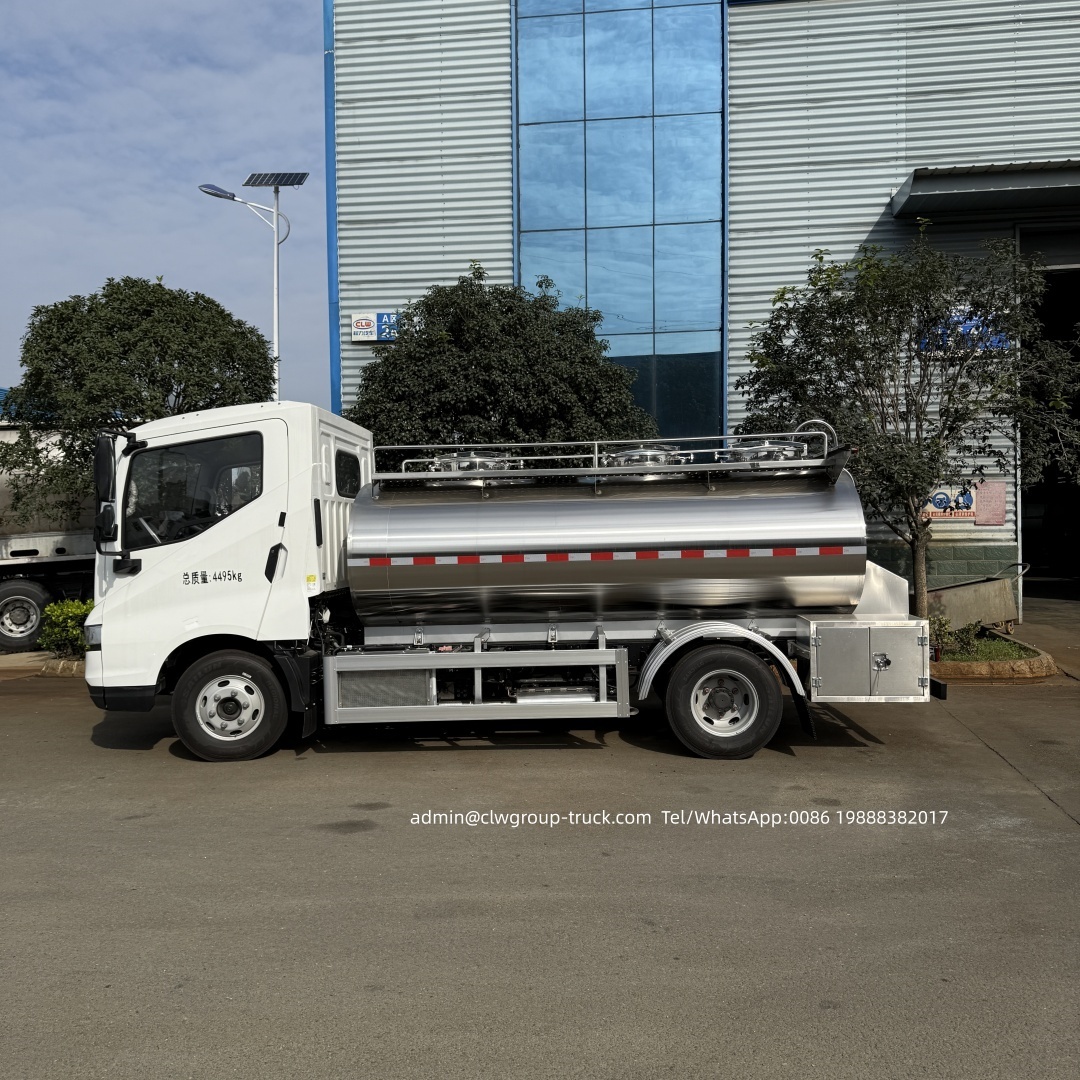 BYD 5 tons stainless steel tanker milk tank truck,Chengli Special Automobile Co.,Ltd,BYD 6 wheeler 5000litres fresh bulk milk transport devliery truck for sale