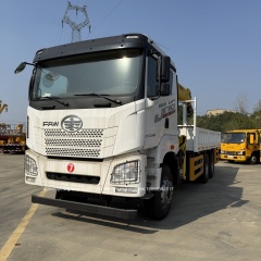 FAW JH6 6x4 truck mounted telescopic crane 8tons 10tons to Saudi Arabia,Chengli Special Automobile Co.,Ltd,FAW JH6 6X4 10 wheeler stright arm telescopic boom 10tons tipper box truck
