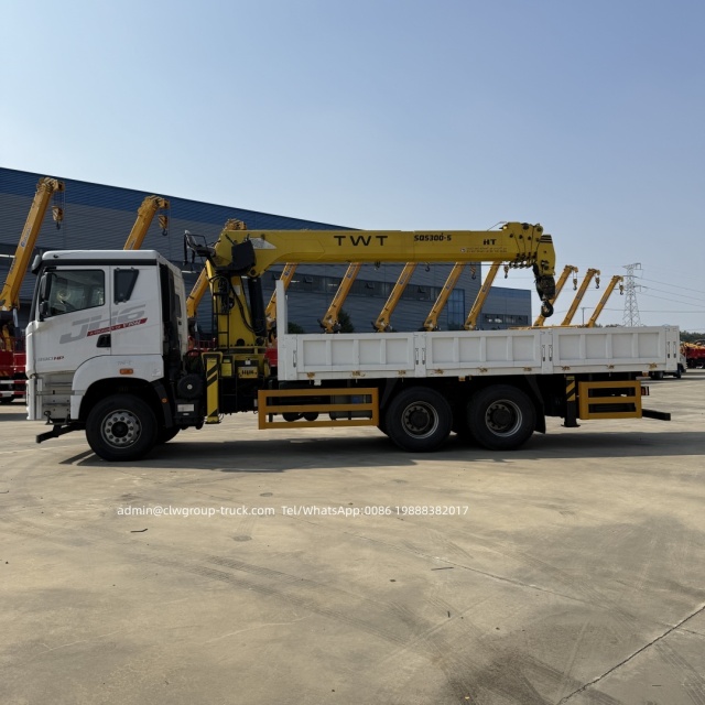 FAW JH6 6x4 truck mounted telescopic crane 8tons 10tons to Saudi Arabia,Chengli Special Automobile Co.,Ltd,FAW JH6 6X4 10 wheeler stright arm telescopic boom 10tons tipper box truck
