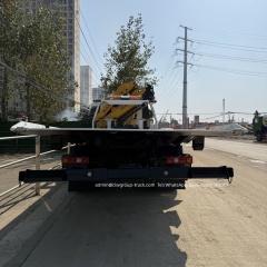 Shacman L3000 Road Rescue wrecker truck with Folding Arm Crane xcmg 8 tons,Chengli Special Automobile Co.,Ltd,Shacman road rescue wrecker tilt bed winch 8tons knuckle boom truck crane