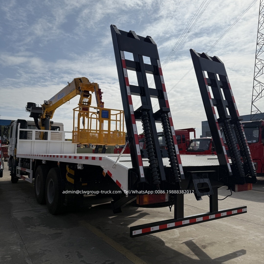 Shacman 6X4 flatbed truck with telescopic boom basket crane xcmg 8 tons,Chengli Special Automobile Co.,Ltd,Shacman 10 wheeler 8tons telescopic boom crane with flatbed and basket