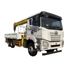 FAW JH6 6x4 truck mounted telescopic crane 8tons 10tons to Saudi Arabia,Chengli Special Automobile Co.,Ltd,FAW JH6 6X4 10 wheeler stright arm telescopic boom 10tons tipper box truck