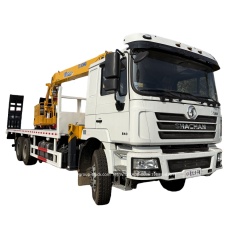 Shacman 6X4 flatbed truck with telescopic boom basket crane xcmg 8 tons,Chengli Special Automobile Co.,Ltd,Shacman 10 wheeler 8tons telescopic boom crane with flatbed and basket