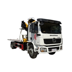 Shacman L3000 Road Rescue wrecker truck with Folding Arm Crane xcmg 8 tons,Chengli Special Automobile Co.,Ltd,Shacman road rescue wrecker tilt bed winch 8tons knuckle boom truck crane