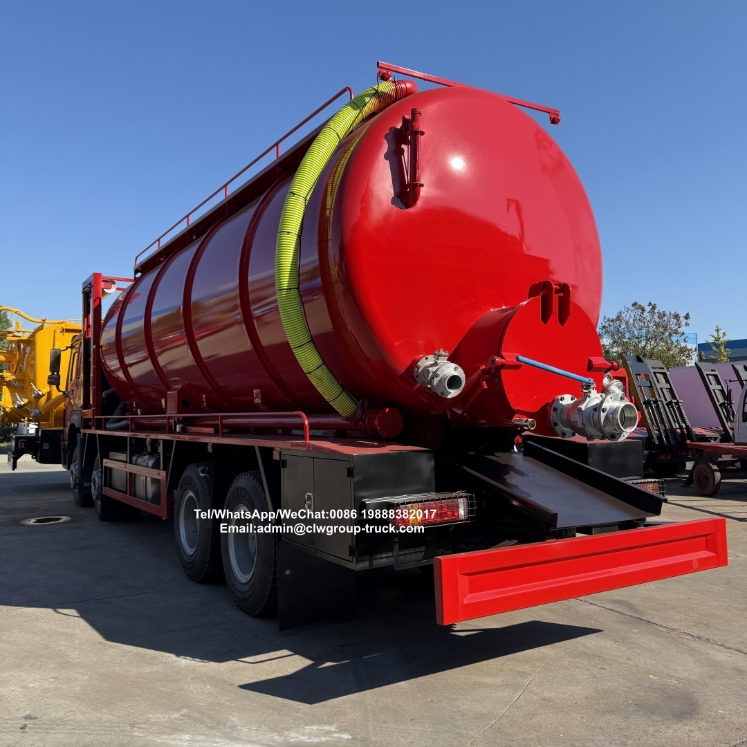 Sinotruk 8x4 25tons Vacuum Hydraulic Vacuum Excavator sludge removal truck,Chengli Special Automobile Co.,Ltd,Sinotruk 8x4 12 wheeler 25tons 28tons hydraulic jet vacuum sludge removal truck