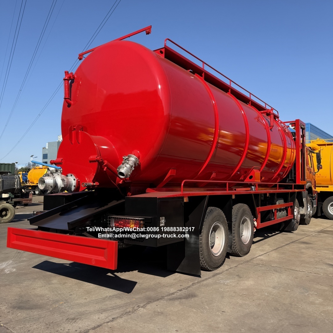 Sinotruk 8x4 25tons Vacuum Hydraulic Vacuum Excavator sludge removal truck,Chengli Special Automobile Co.,Ltd,Sinotruk 8x4 12 wheeler 25tons 28tons hydraulic jet vacuum sludge removal truck