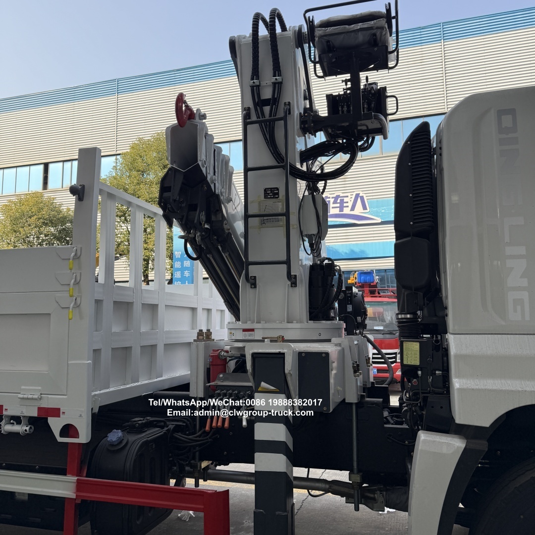 Isuzu 4x2 205hp with 5.5m tipper box dump truck mounted crane folding boom 10tons,Chengli Special Automobile Co.,Ltd,Isuzu 4x2 dump tipper box truck with folding boom crane 8tons 10tons