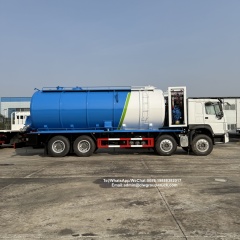 Sinotruk 8x4 12 wheeler 25m3 capacity vacuum pump High Pressure Dredging sewage truck,Chengli Special Automobile Co.,Ltd,Sinotruk howo 8x4 25m3 28m3 vacuum pump pressure dredging sewage suction truck
