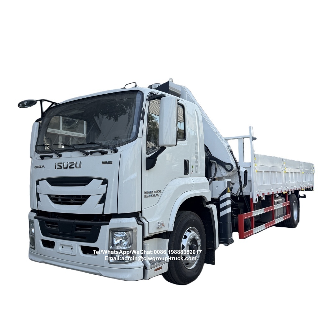 Isuzu 4x2 205hp with 5.5m tipper box dump truck mounted crane folding boom 10tons,Chengli Special Automobile Co.,Ltd,Isuzu 4x2 dump tipper box truck with folding boom crane 8tons 10tons