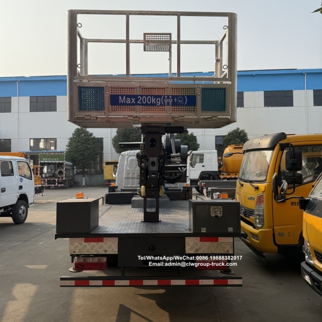 Dongfeng double cabin 16m aerial ladder lift manlift work platform truck,Chengli Special Automobile Co.,Ltd,Dongfeng double cabin 16m high operation aerial manlift work platform truck